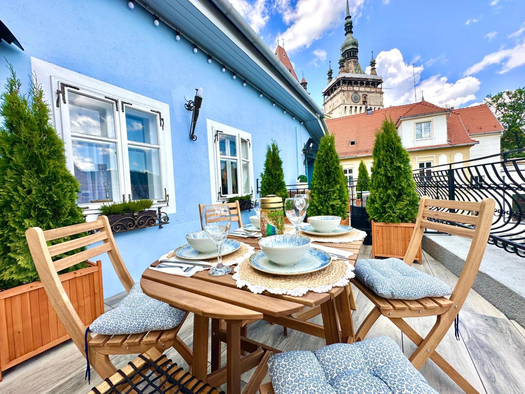 Апартаменты Casa Albastra By Casa Otto Сигишоара Экстерьер фото